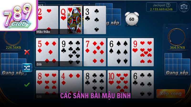 Các sảnh bài Mậu Binh