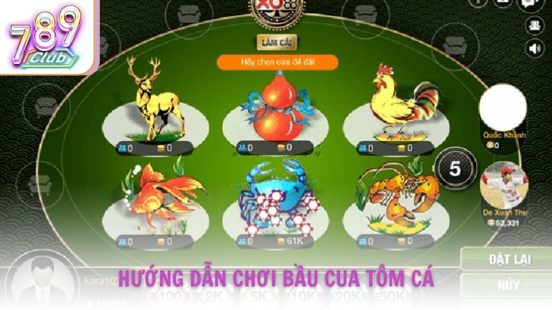 Hướng dẫn chơi bầu cua tôm cá chi tiết từng bước